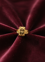 NXGOLD Luxury Men’s Ring with Star Engraved Rectangular Design