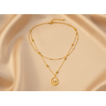 Golden Daisy Flower Layered Necklace for Women