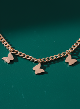 Elegant Rose Gold Butterfly Charm Necklace for Women