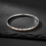 925 Sterling Silver Rose Gold Designer Kada for Men & Women