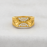 Imperial Crystal Bow Crest Gold Ring