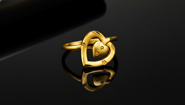 NXGOLD Double Heart Love Ring