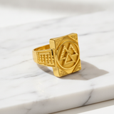 Royal Dynasty Triangle Signet Ring For Men