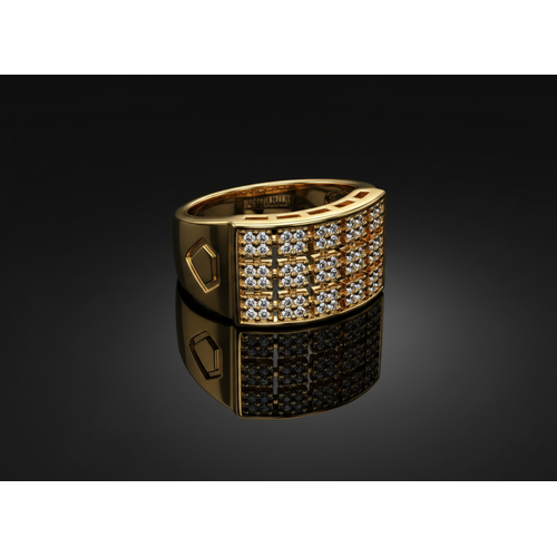 NXGOLD Royale Pavé Signet Ring