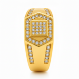 Regal Crystal Crest Men's Ring