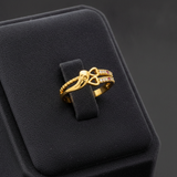 Stylish Bow Design Ring with CZ Stones for Women