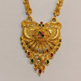 Premium Traditional Black Bead Mangalsutra with Ethnic Floral Pendant