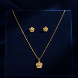 NXGOLD Floral Radiance Necklace & Earrings Set