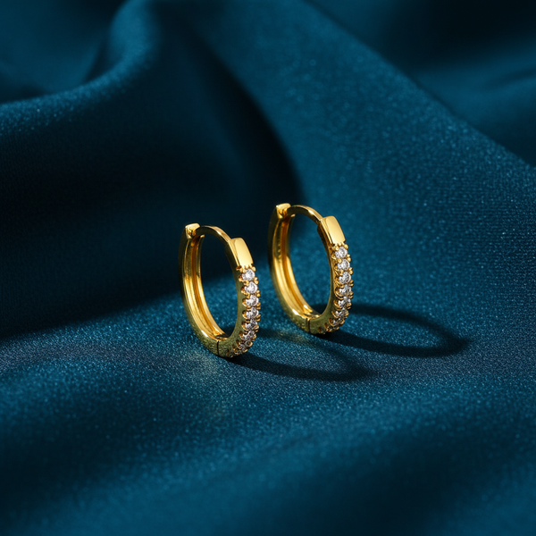 NXGOLD Diamond Hoop Earrings for Women & Girls