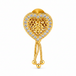Crystal Heart Tassel Earrings for Women