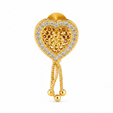 Crystal Heart Tassel Earrings for Women