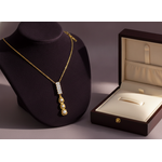 Elegant Crystal Bar & Pearl Drop Pendant Necklace