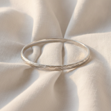 Premium 925 Sterling Silver Zigzag Pattern Kada Bracelet