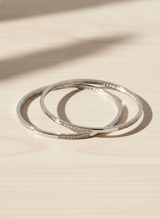925 Silver Minimalist CZ Bangles for Women