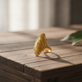 NXGOLD Traditional Floral Filigree Adjustable Ring for Women
