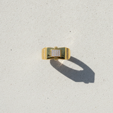 NXGOLD Regal Square Crystal Signet Ring for Men & Boys