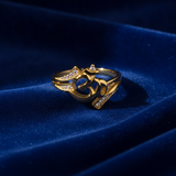 Spiritual Om CZ Open Ring for Women & Girls