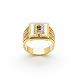 NXGOLD Royale Black Diamond Signet Ring