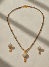 Royal Dazzle CZ Pendant Necklace Set