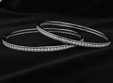 925 Silver Diamond-Look CZ Bangles for Women