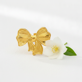 NXGOLD Adjustable Ribbon Bow Ring for Women & Girls