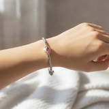 925 Silver Ruby & Cubic Zirconia Bangles for Women