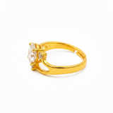 Elegant Oval Cut Crystal Solitaire Ring for Women