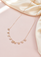 Elegant Rose Gold Floral pendant Necklace