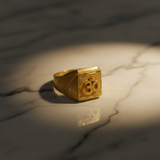 NXGOLD Divine Om Heritage Gold Signet Ring for Men