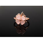 Rose Gold Clover Flower Ring for Women