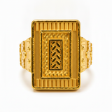 Majestic Woven Emblem Gold Ring For Men