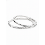 925 Silver Geometric CZ Bangles for Women