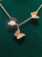 Elegant Rose Gold Butterfly Charm Pendant Necklace