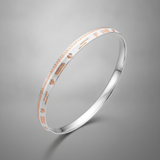 925 Sterling Silver Rose Gold Designer Kada for Men & Women