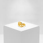 NXGOLD Elegant Leaf Design Adjustable Ring for Women