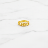 Trendy Triple Ball CZ Adjustable Ring for Women & Girls