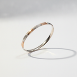 Premium 925 Sterling Silver Rose Gold Hexagon Pattern Kada