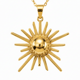 Golden Solstice Sun Necklace for Women