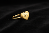 NXGOLD Golden Heart Charm Ring