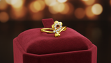 Floral Heart CZ Adjustable Ring for Women