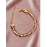 NXGOLD Designer Pink Cubic Zirconia Bracelet for Girls & Women