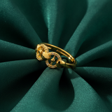 NXGOLD Elegant Twin Circle Heritage Adjustable Ring for Women