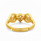 NXGOLD Deer Antler CZ Adjustable Ring for Women