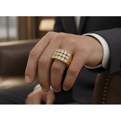 NXGOLD Royale Pavé Signet Ring