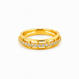 NXGOLD CZ Band Ring for Women With CZ Stone