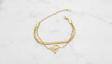 NXGOLD Snake Charm Double Layer Gold-Plated Bracelet for Women