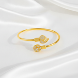Luxury Bloom CZ Open Cuff Bracelet for Women & Girls