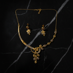NXGOLD Premium Leaf Vine Crystal Necklace Set for Women