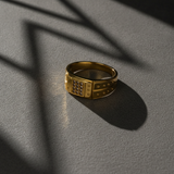 Premium Square Cluster Crystal Band Ring for Men