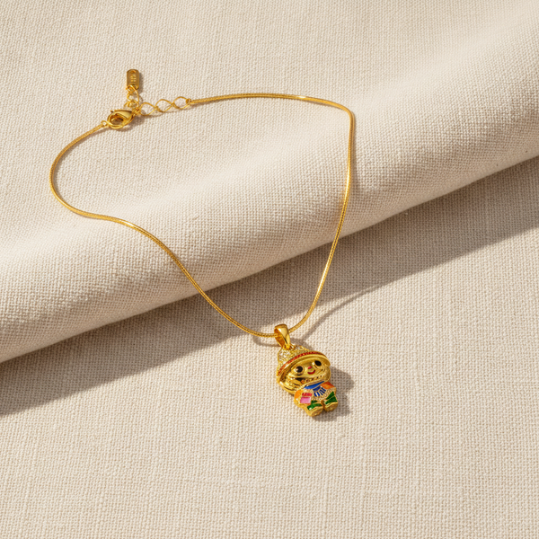 Charming Lucky Doll Pendant Chain Necklace